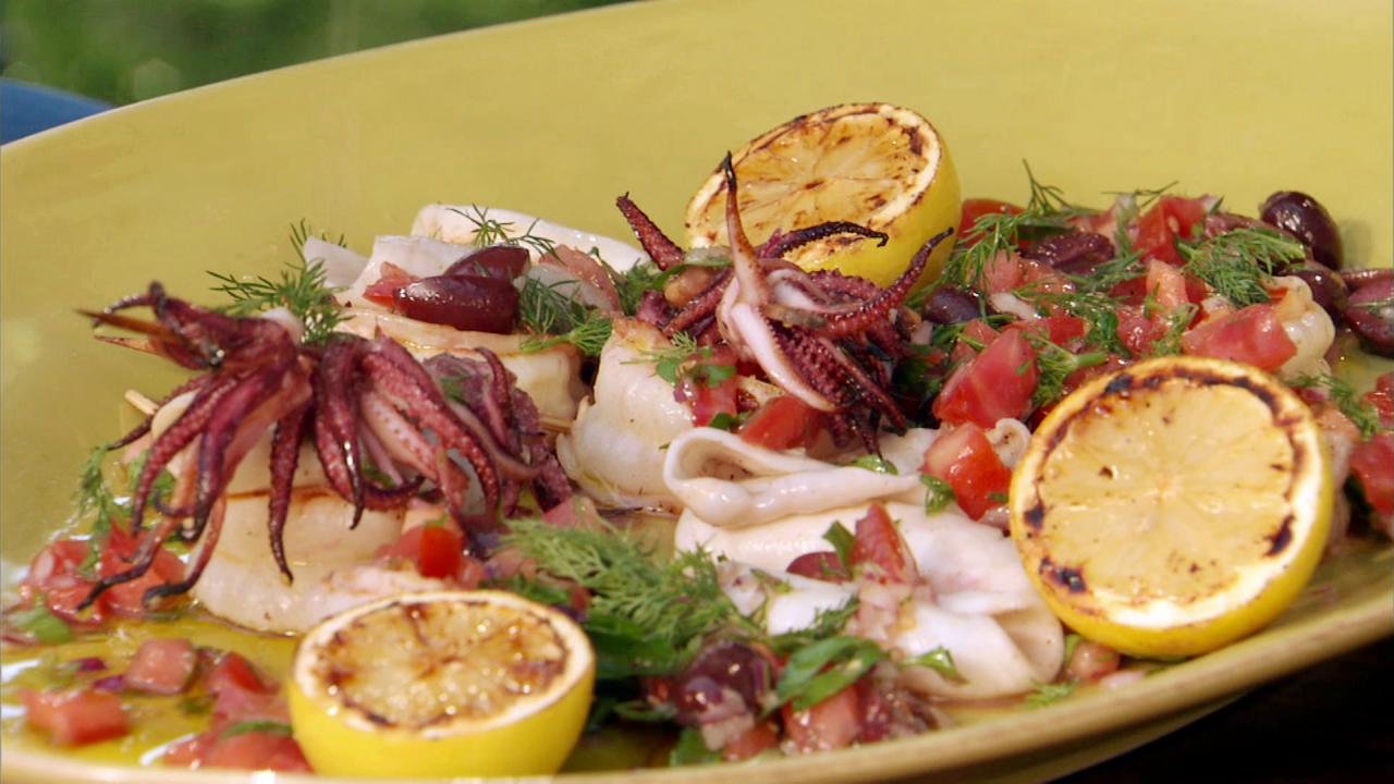 Charcoal Grilled Shrimp and Calamari