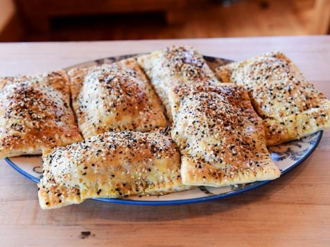 Pesto Egg Puff Pastry Squares