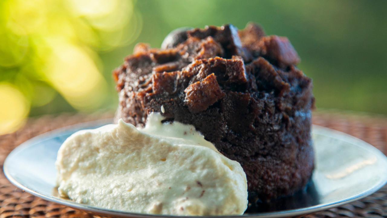 Chocolate Cherry Bread Pudding