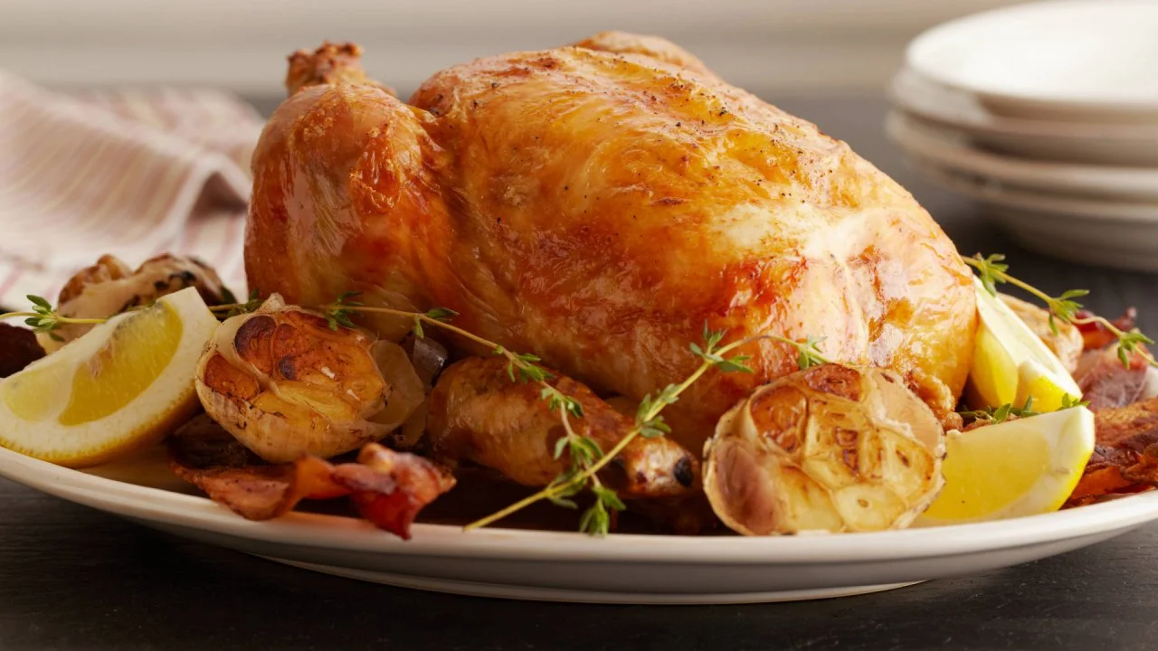 Lemon and Garlic Roast Chicken