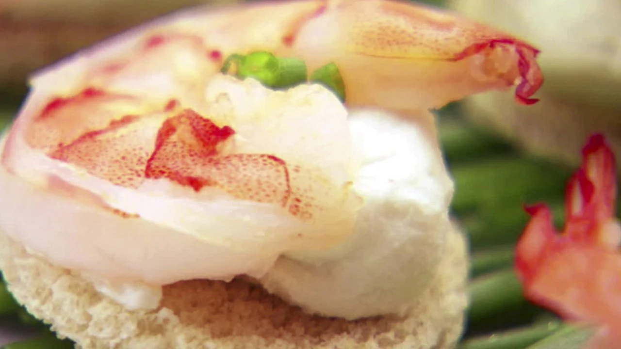 Shrimp and Horseradish Canapes