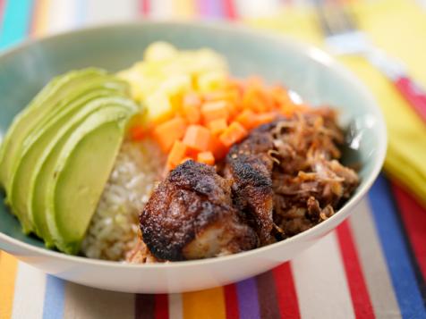 Pulled Pork and Veggie Rice Bowl