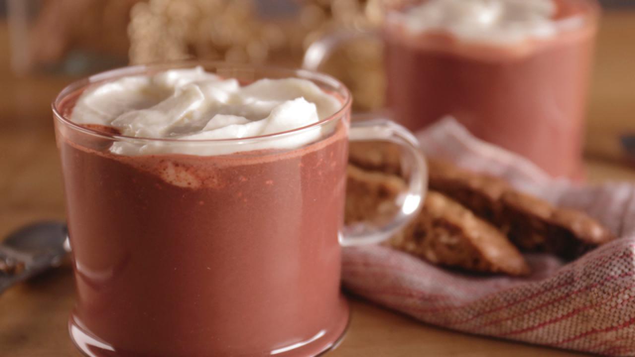 Red Velvet Hot Chocolate with Marshmallow Whipped Cream
