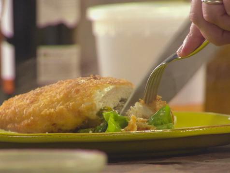 Crispy Chicken Breasts Stuffed with Mushrooms and Goat Cheese