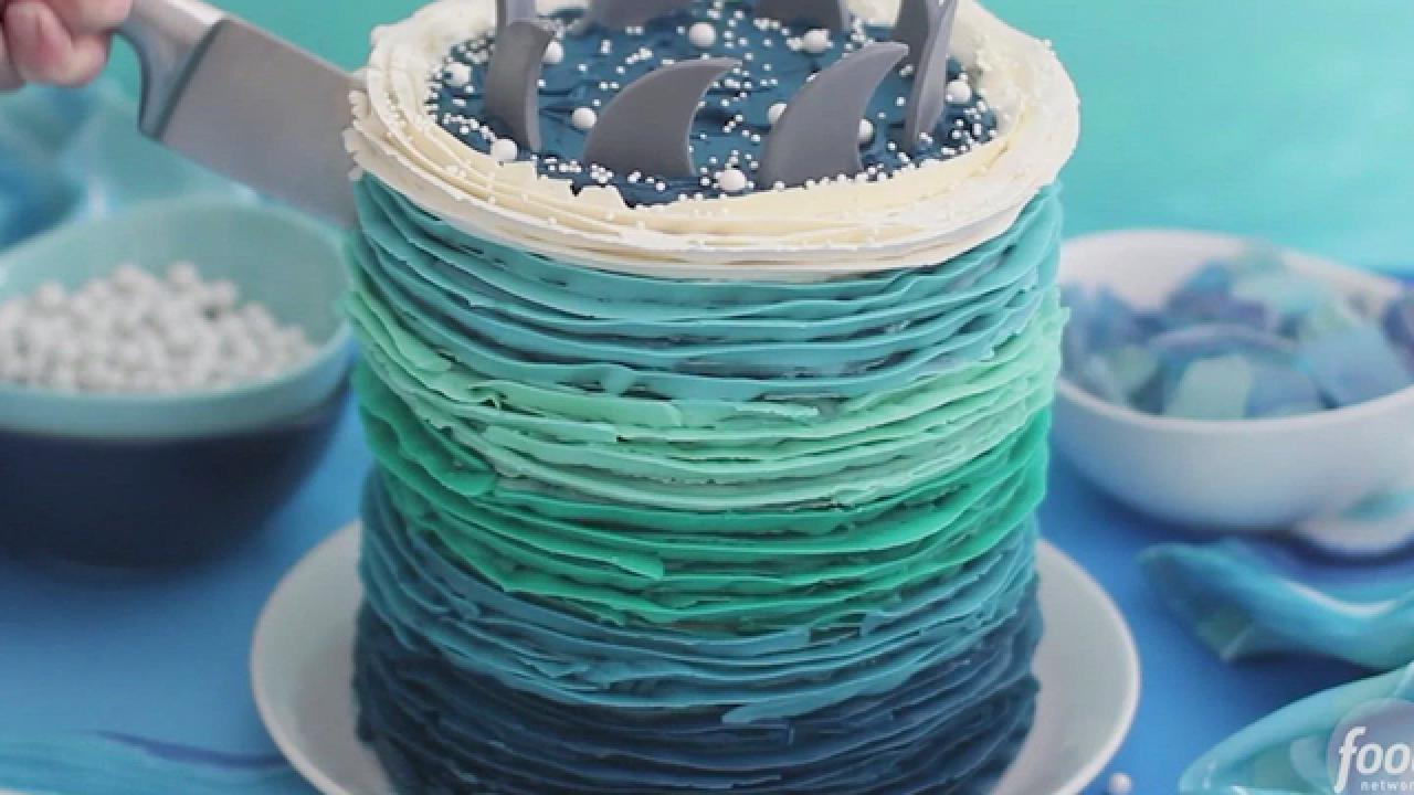 Ombre Wave Shark Cake