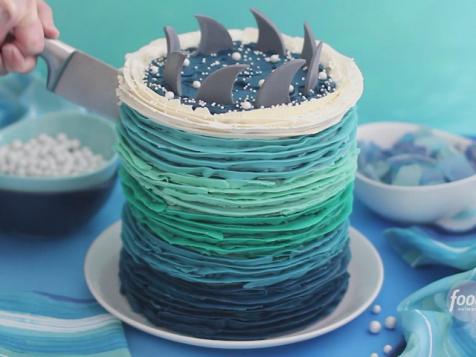 Ombre Wave Shark Cake