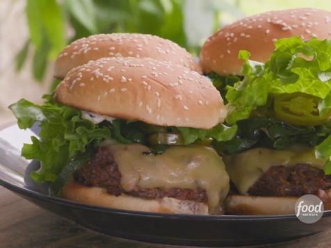 Amped Up Sweet Potato and Mushroom Cheeseburgers