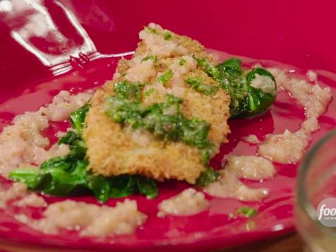Fluke Milanese, Salsa Verde and Spinach