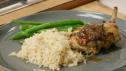 Jerk Chicken, Spiced Basmati Rice and Green Beans