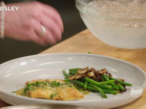Flounder Piccata and Haricots Verts