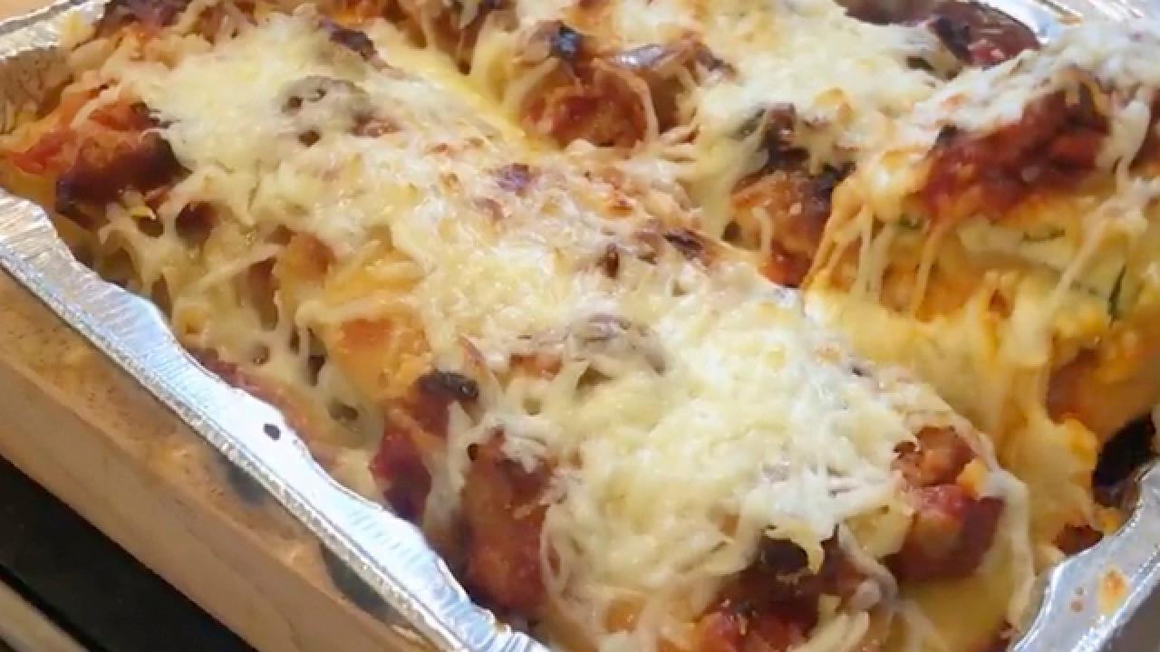 Katie's Sausage and Veggie Lasagna Rolls