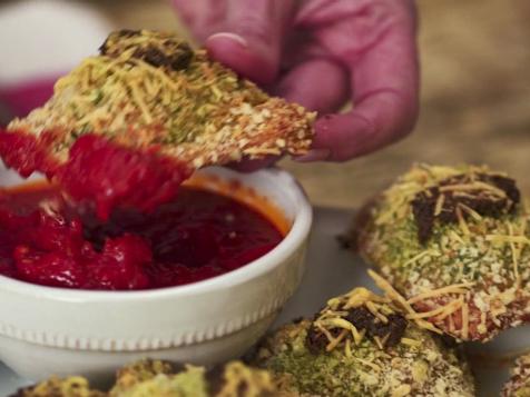 Toasted Spinach Pesto Ravioli