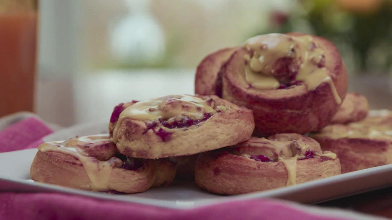 Bejeweled Cranberry-Orange Rolls