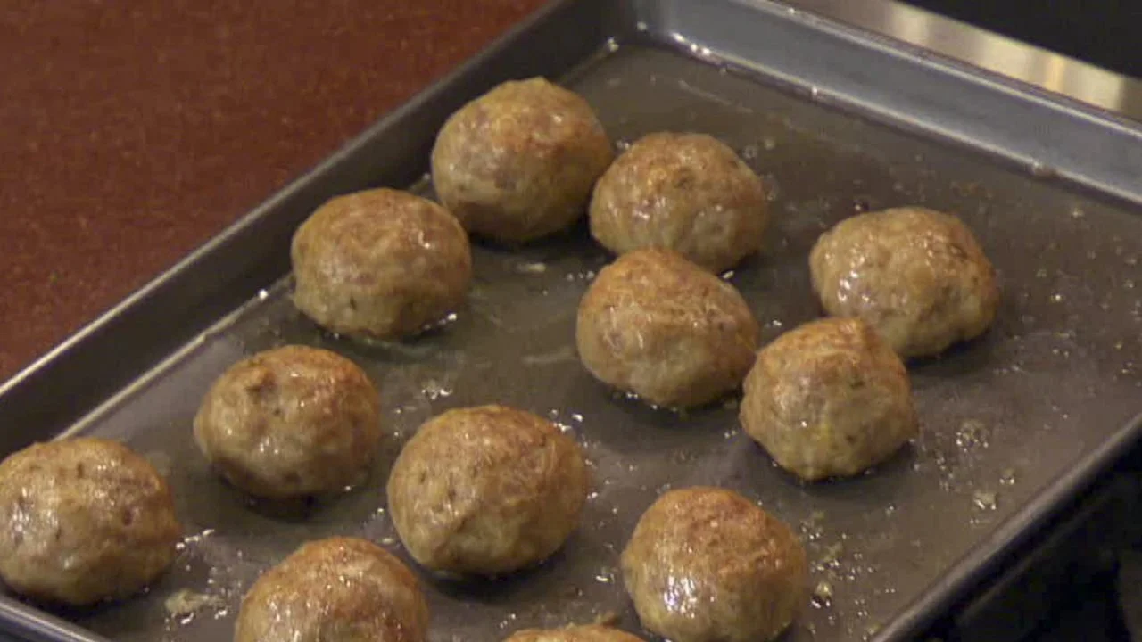 Stuffed Chicken-Sausage Balls