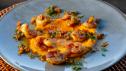 Sauteed Shrimp with Carrot Top Chimichurri