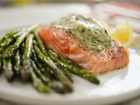 Salmon and Asparagus with Maître D'Hôtel Butter