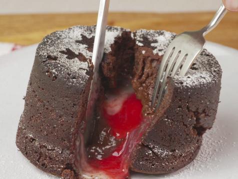 Peppermint Swirl Chocolate Lava Cakes