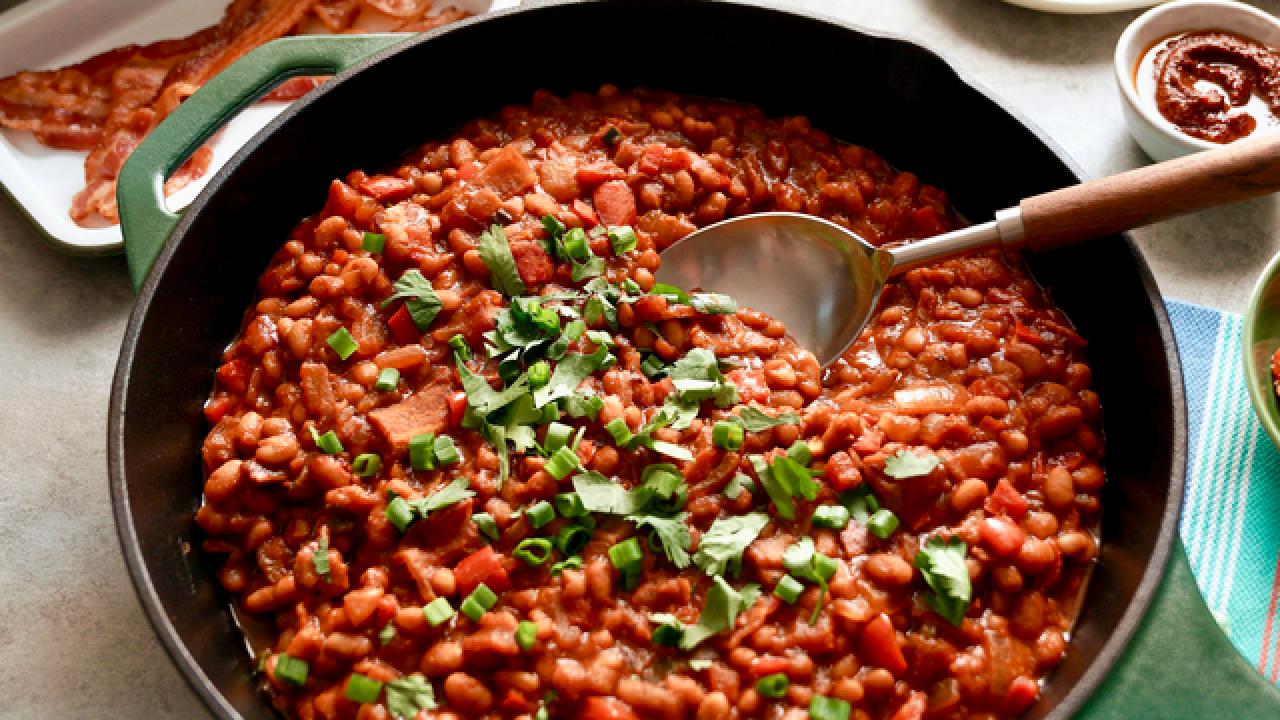 Saucy Stovetop Bacon Beans