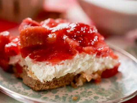 Strawberry Rhubarb Pretzel Salad