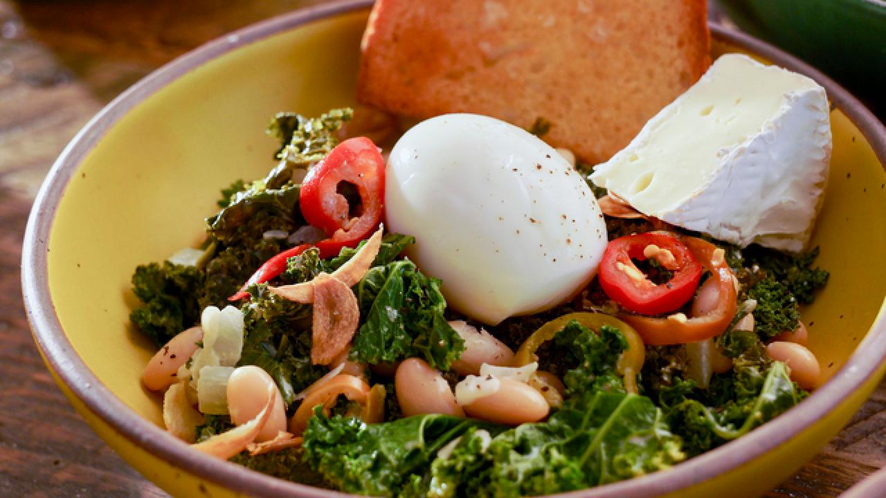 Beans, Greens and Runny Egg