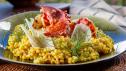 Vanilla Butter Poached Lobster with Saffron Fregola and Fennel
