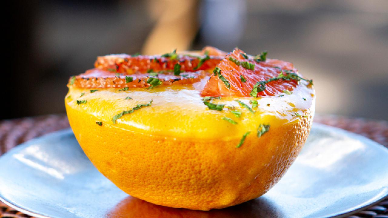 Grapefruit and Passion Fruit Curd on the Half Shell