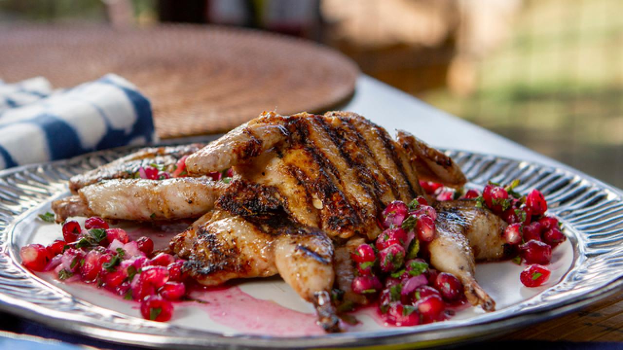 Grilled Quail with Pomegranate