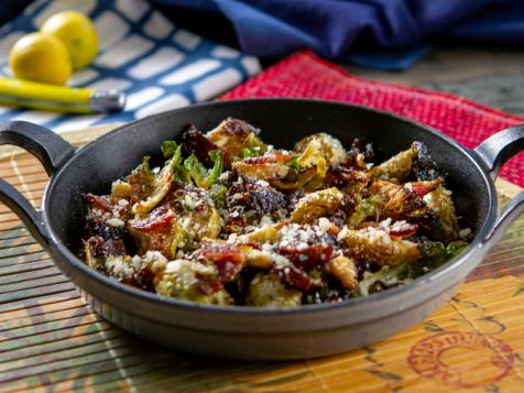 Balsamic Brussels Sprouts with Maple Bacon and Parmesan