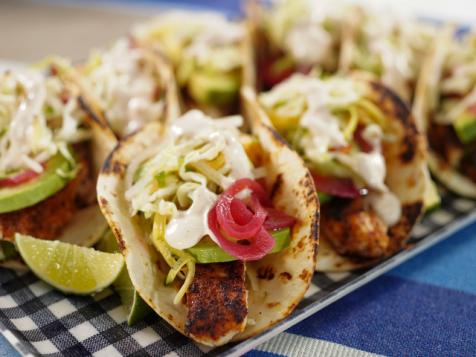 Fish Tacos with Papaya Slaw
