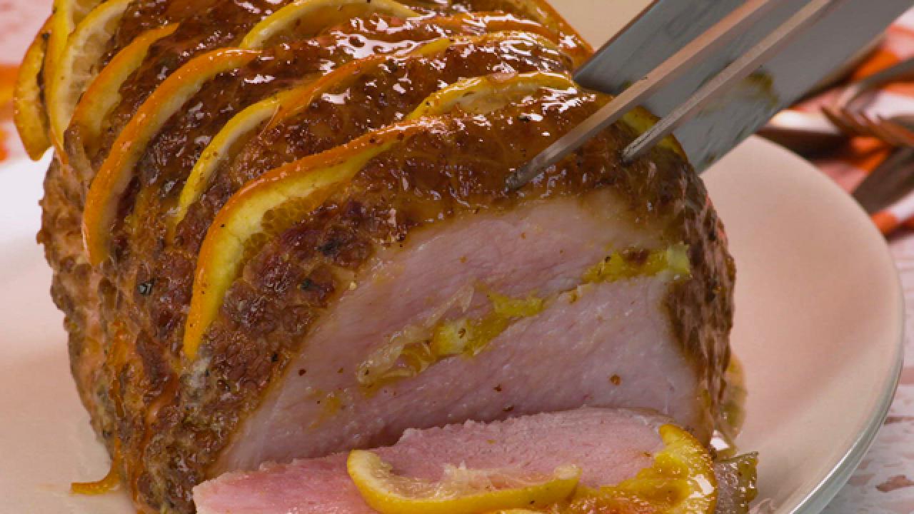 Slow-Cooker Hasselback Ham with Winter Citrus