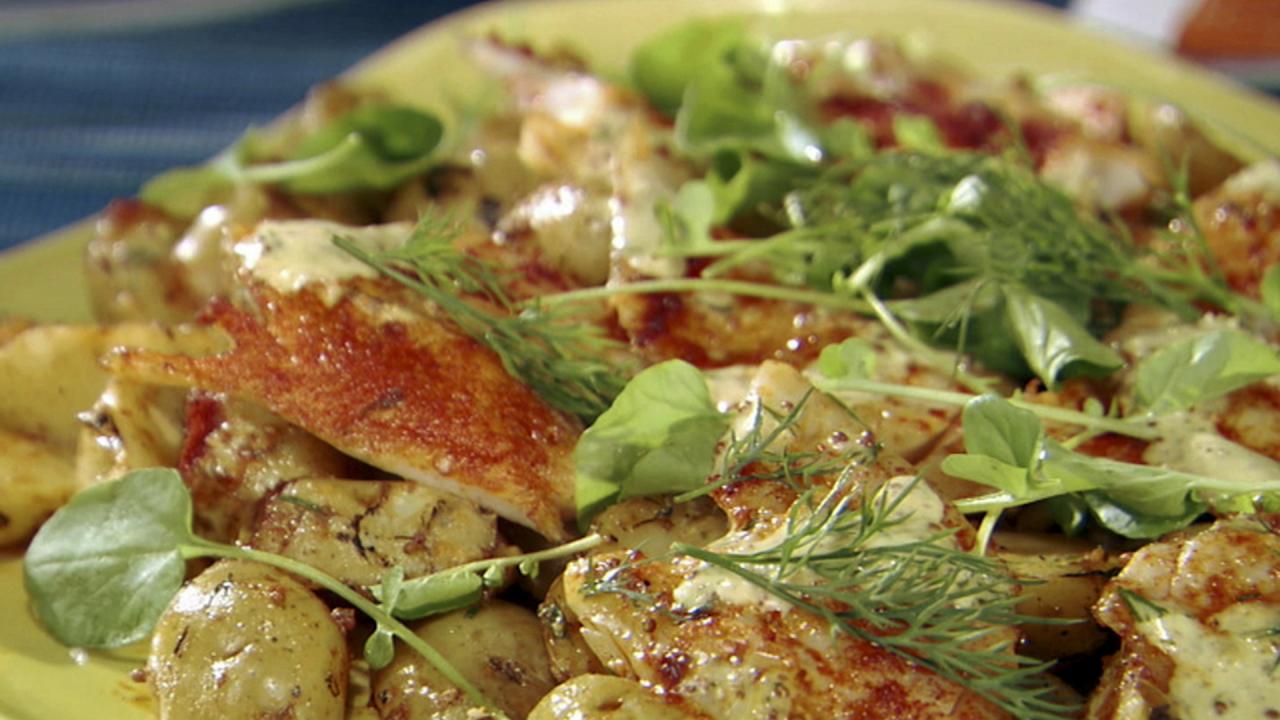 Potato Salad With Smoked Trout