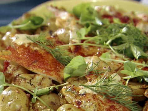 Potato Salad With Smoked Trout