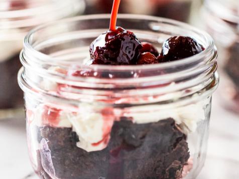 Cherry Cheesecake Brownie Cups