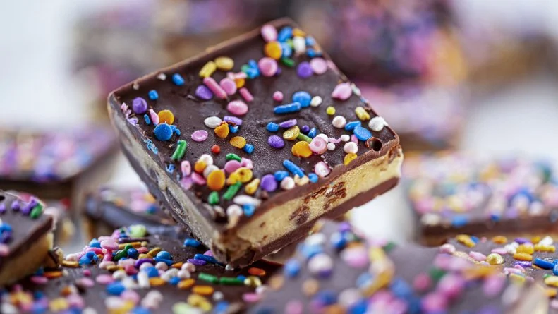 Close-up of Cookie Dough Bars, as seen on The Pioneer Woman, season 32.