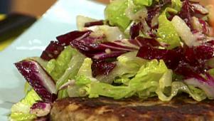 Salmon Burgers and Caesar Slaw