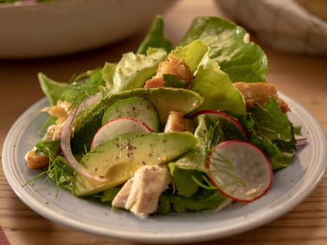 Rotisserie Chicken Fattoush Salad with Sumac Vinaigrette