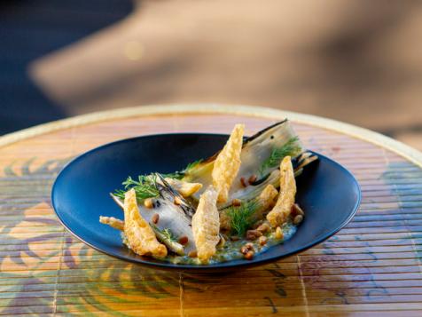 Fried Anchovies with Charred Leeks and Anchovy Dressing