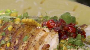 Grilled Halibut and Corn Curry