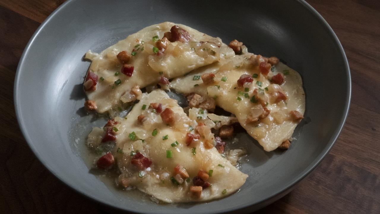 Potato and Cheddar Pierogies