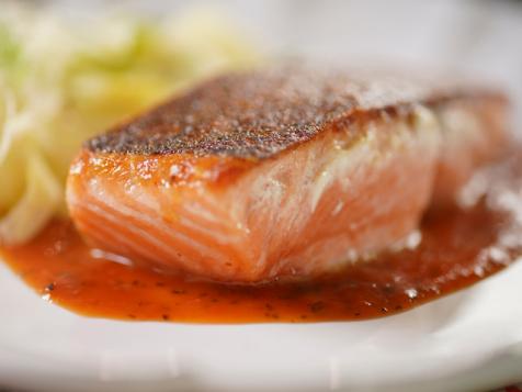 Pan Roasted Salmon with Blood Orange Sauce