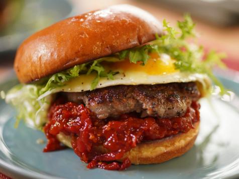 Egg Sandwich with Tomato Jam, Truffle Cheese and Sausage