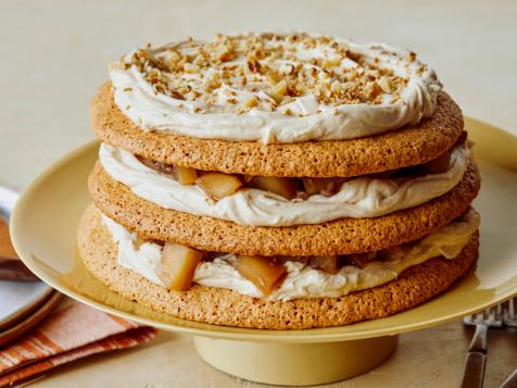 Apple-Tahini Dacquoise Cake