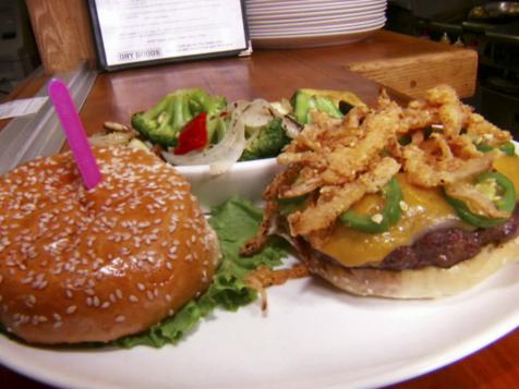 Fiery Onion-String Burger