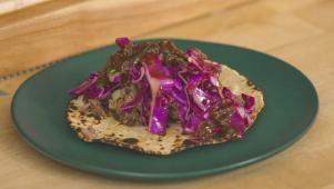 Brisket Tacos with Red Cabbage