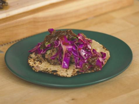Brisket Tacos with Red Cabbage