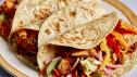 Jerk Salmon Roti with Hot Pepper Pickles