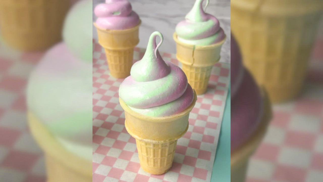 Meringue Ice Cream Cones