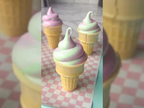 Meringue Ice Cream Cones