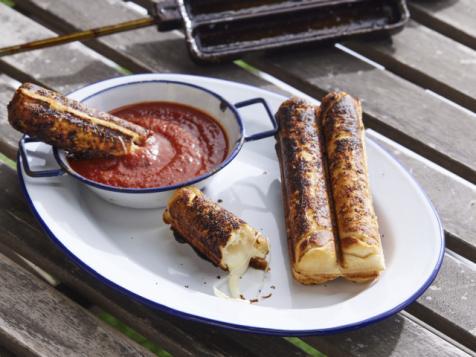 Pie Iron Mozzarella Sticks