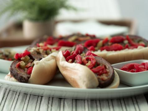 Grilled Giardiniera-Stuffed Steak Sandwich